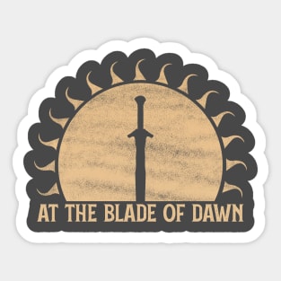 At the Blade of Dawn (Desert): Fantasy Design Sticker